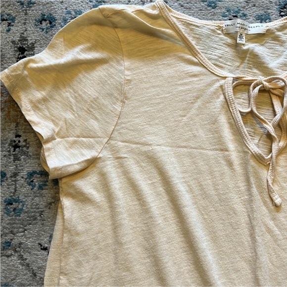 Urban Outfitters Tie Front Yellow Baby Doll Top - Picture 13 of 16